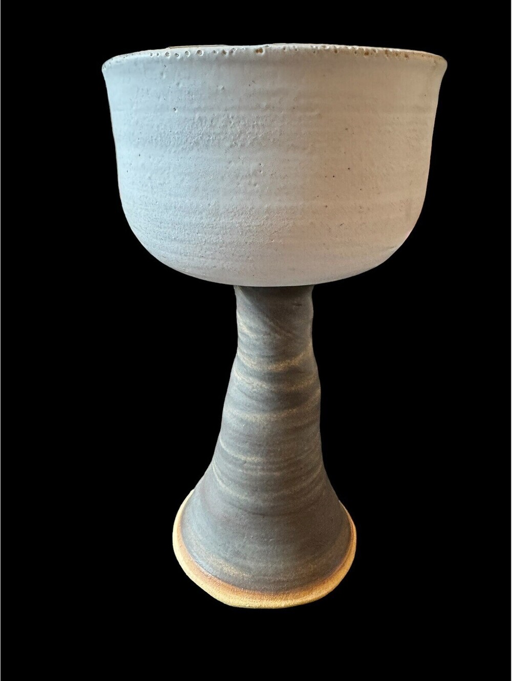 Vintage Sherry Mike Thrown Pottery Goblet/Chalis Made In Maine. OOAK HTF